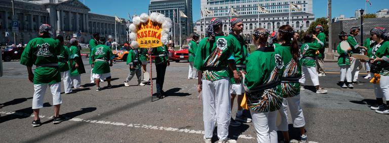 Parade marchers